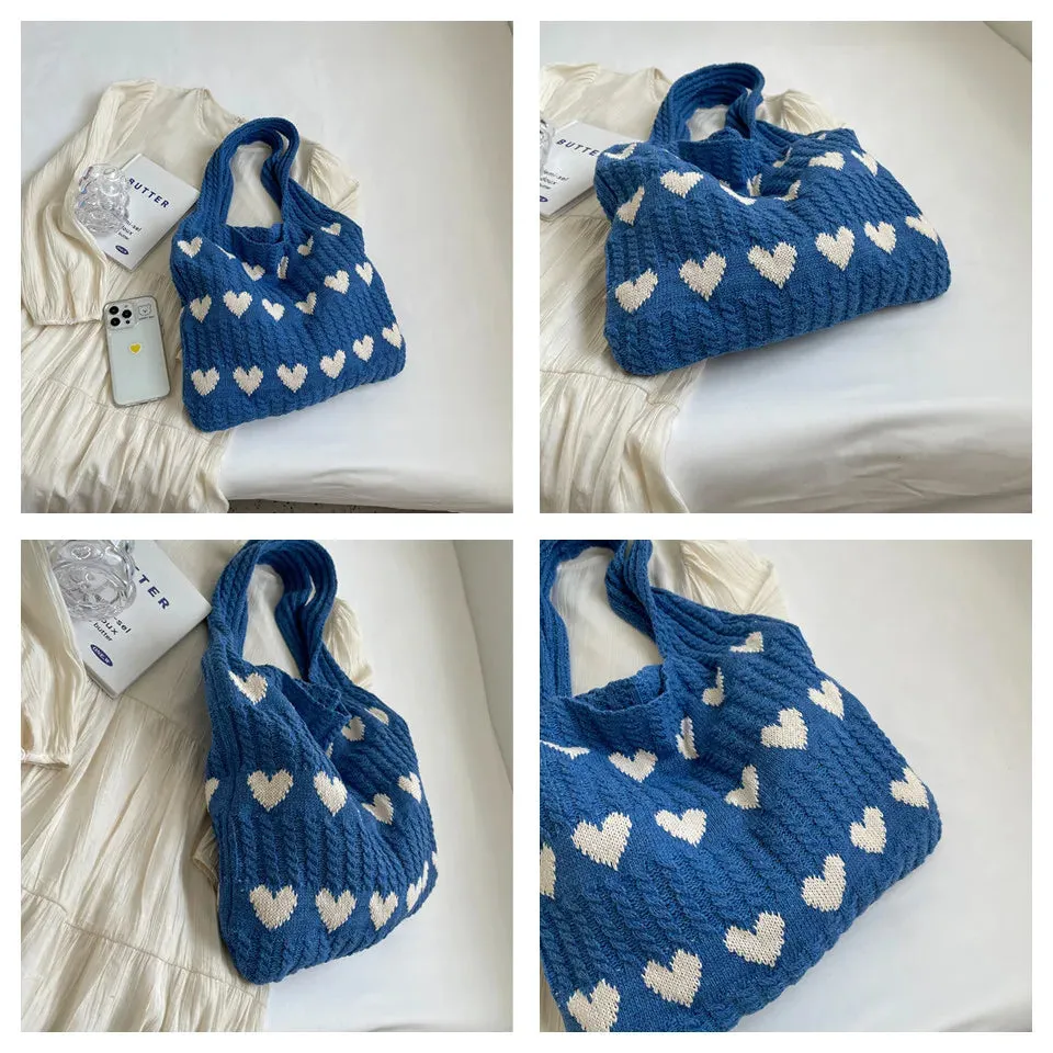 UAKISS  - Women's Knit Shoulder Bags Ladies Exquisite Large Capacity Elegant Handbags Female High Quality Versatile Shopping Travel Bags