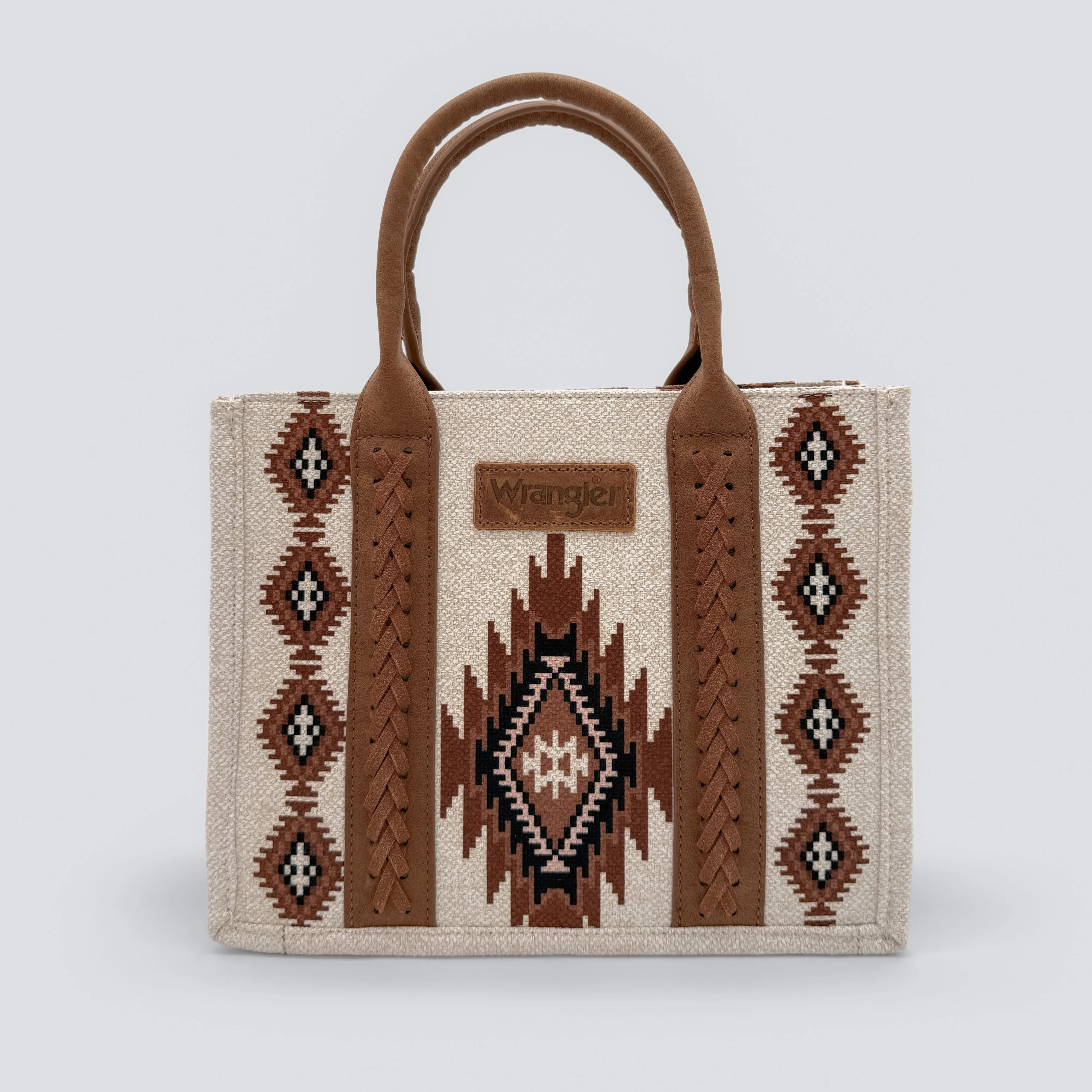 Wrangler Southwestern Dual Sided Print Small Canvas Tote/Crossbody