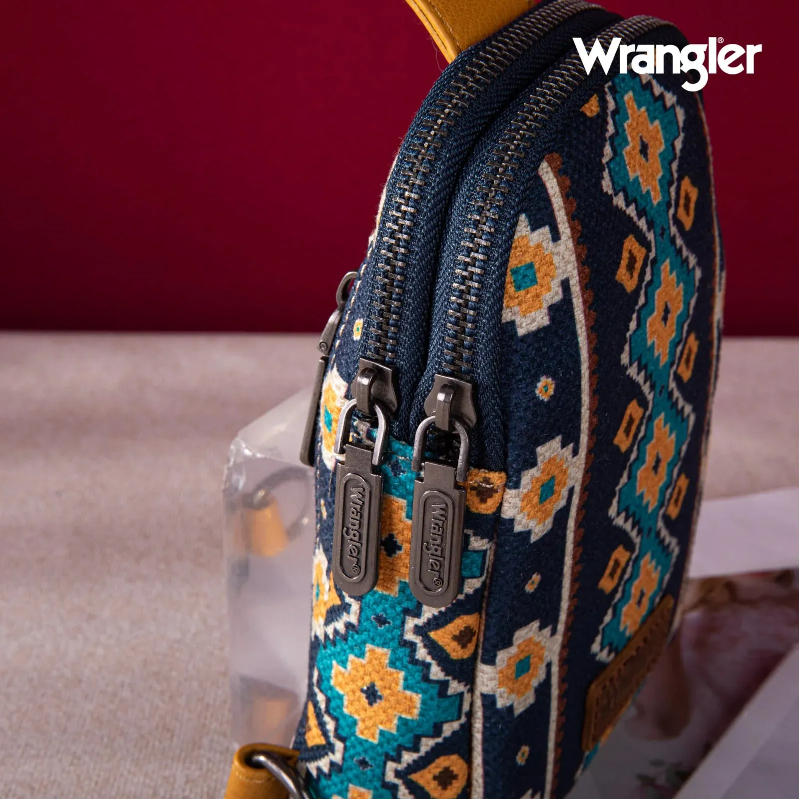 Wrangler Southwestern Print Canvas Crossbody/Sling/Chest Bag